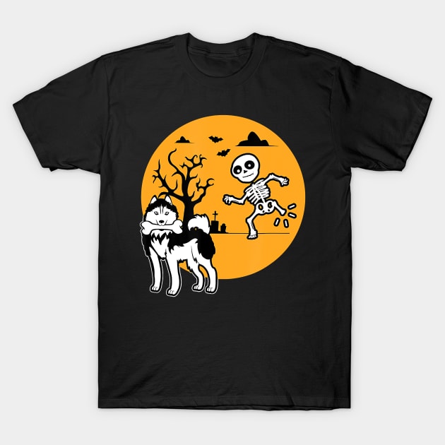 Huskies Pet Owners Funny Halloween Costume Husky Dog Lovers T-Shirt by JaydeMargulies